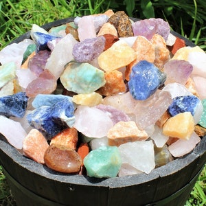 Rough Brazil Mix Natural Gemstones: Choose Ounces or lb Bulk Wholesale Lots (Premium Quality &#39;A&#39; Grade Raw Crystals From Brazil)