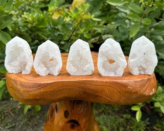 Moroccan Geode Towers / Natural Crystal Quartz Geode Towers With Druzy ('AAA' Grade Premium Quality Moroccan Quartz, Home Decor)