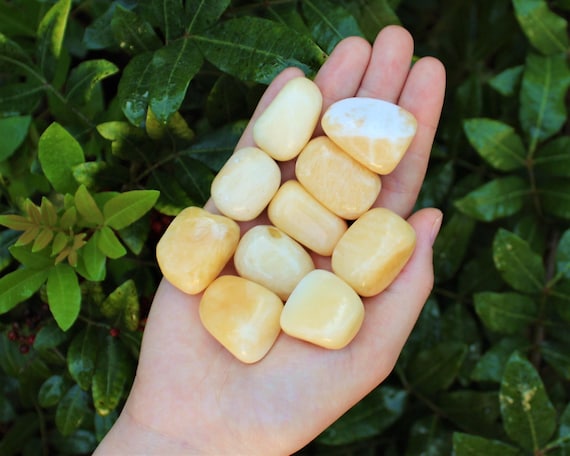 Orange Calcite Tumbled Stones: Choose How Many Pieces ('A' Grade Calcite Crystals)