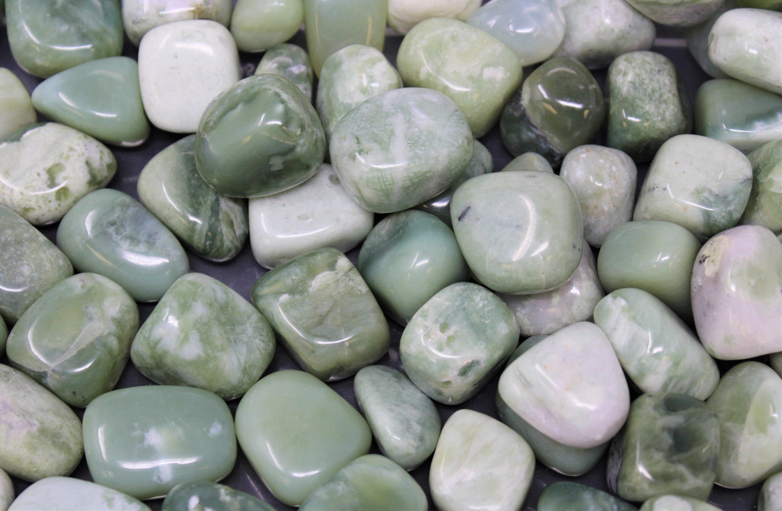 Light Jade Tumbled Stones: Choose How Many Pieces ('A' Grade, Tumbled