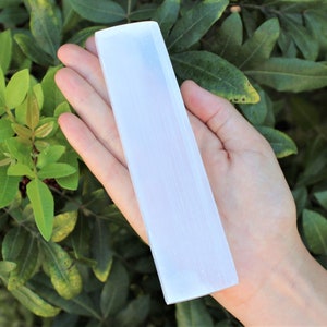 6 Polished Selenite Charging Station, Selenite Crystal Ruler Choose How Many Crystal Cleaning, Charging & Purification image 9