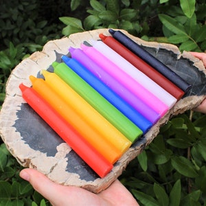 Set of 10 LARGE 6 Candles 10 Color Mixed Assortment Great Value, Long Burn Time imagem 6