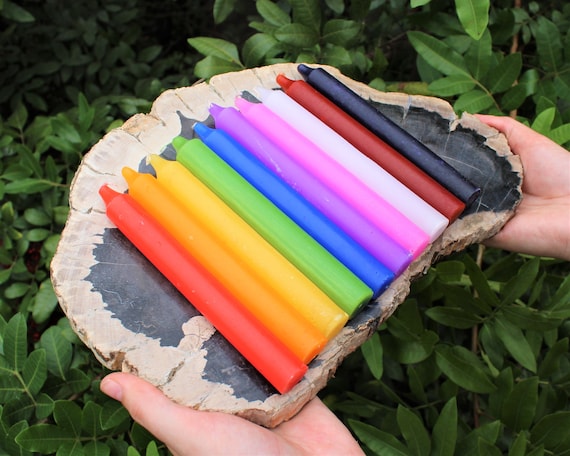 Set of 10 LARGE 6" Candles - 10 Color Mixed Assortment! (Great Value, Long Burn Time)