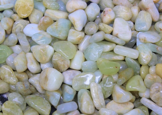 Aquamarine Tumbled Stones, SMALL: Choose Ounces or lb Bulk Wholesale Lots (Premium Quality 'A' Grade)