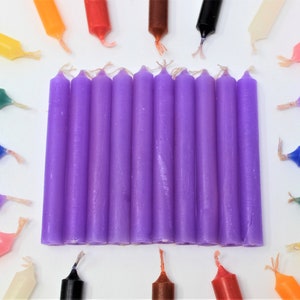 Purple 4&quot; Chime Candles: Set of 10 Spell Candles (Wholesale Spell Candles, Ritual Candles for Magic, Manifestation, Intent & Spells)
