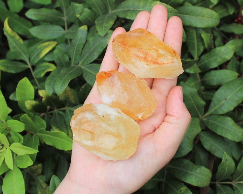 LARGE Rough Citrine Chunks, 2 3: Choose How Many Pieces 'A' Grade Premium Quality Raw Citrine Crystals 3