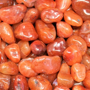 Carnelian Tumbled Stones: Choose Ounces or lb Bulk Wholesale Lots (Premium Quality 'A' Grade)