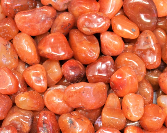 Carnelian Tumbled Stones: Choose Ounces or lb Bulk Wholesale Lots (Premium Quality 'A' Grade)