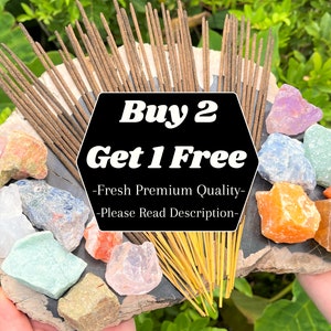 20 Incense Sticks BUY 2 GET 1 FREE! + Free Crystals! - Choose Your Scent (Premium Quality)