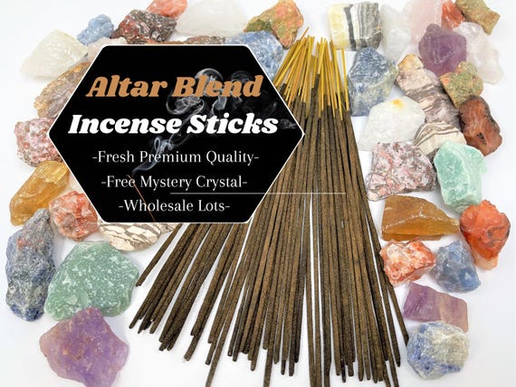 ALTAR BLEND Incense Sticks + FREE Mystery Crystal: Choose How Many (Wholesale Bulk Lots)