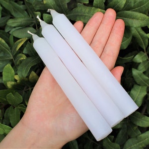 White Taper Candles, LARGE 6 Candles: Choose How Many Bulk Wholesale Lots image 7