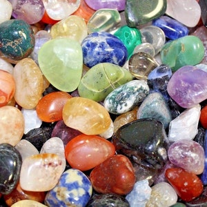 10 lb Mixed Assorted Tumbled Stones Wholesale Bulk Lot - Medium Size 0.75 - 1" ('A' Grade)
