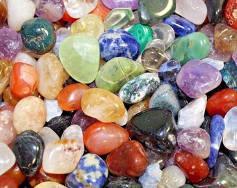 Assorted Mixed Tumbled Stones MEDIUM: HUGE 10 lb Wholesale Bulk Lot