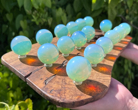 Opalite Crystal Sphere with Stand, 1.5" Polished Spheres ('A' Grade Opalite Crystal Ball, Opalite Sphere)
