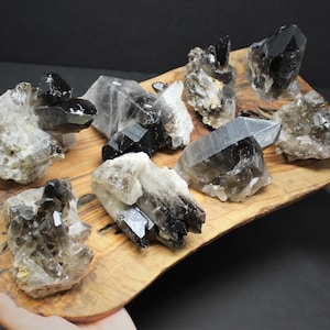 LARGE Smoky Quartz Clusters, Clearance Quality Smoky Quartz Crystals: Choose Size (Crazy Cheap Large 'B' Grade Smoky Quartz Clusters)