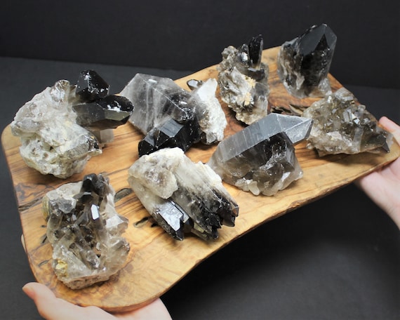 LARGE Smoky Quartz Clusters, Clearance Quality Smoky Quartz Crystals: Choose Size (Crazy Cheap Large 'B' Grade Smoky Quartz Clusters)