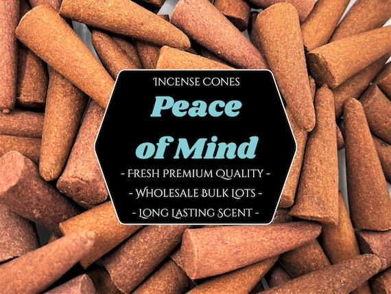 PEACE OF MIND Incense Cones: Choose 10, 20, 50, 100 or 200 Bulk Lots