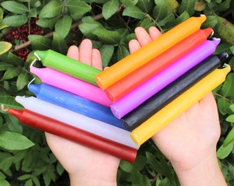 Taper Candles 6" LARGE Assorted Candles: Choose Color and Amount