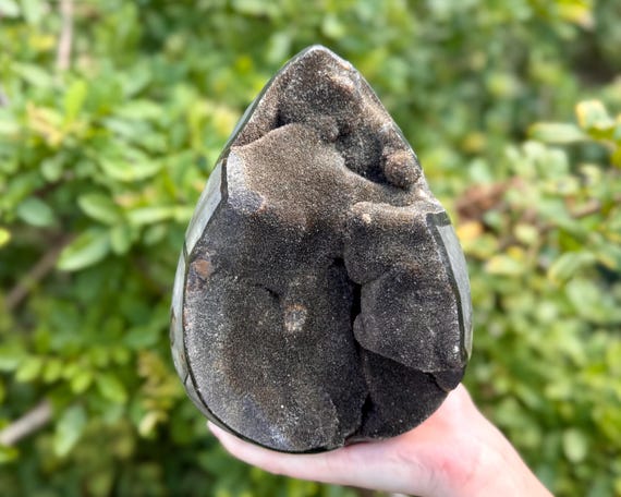 Septarian Dragon Egg Crystal - EXACT SPECIMEN Shown (Premium Quality Septarian Egg With Druze from Madagascar, SE3)
