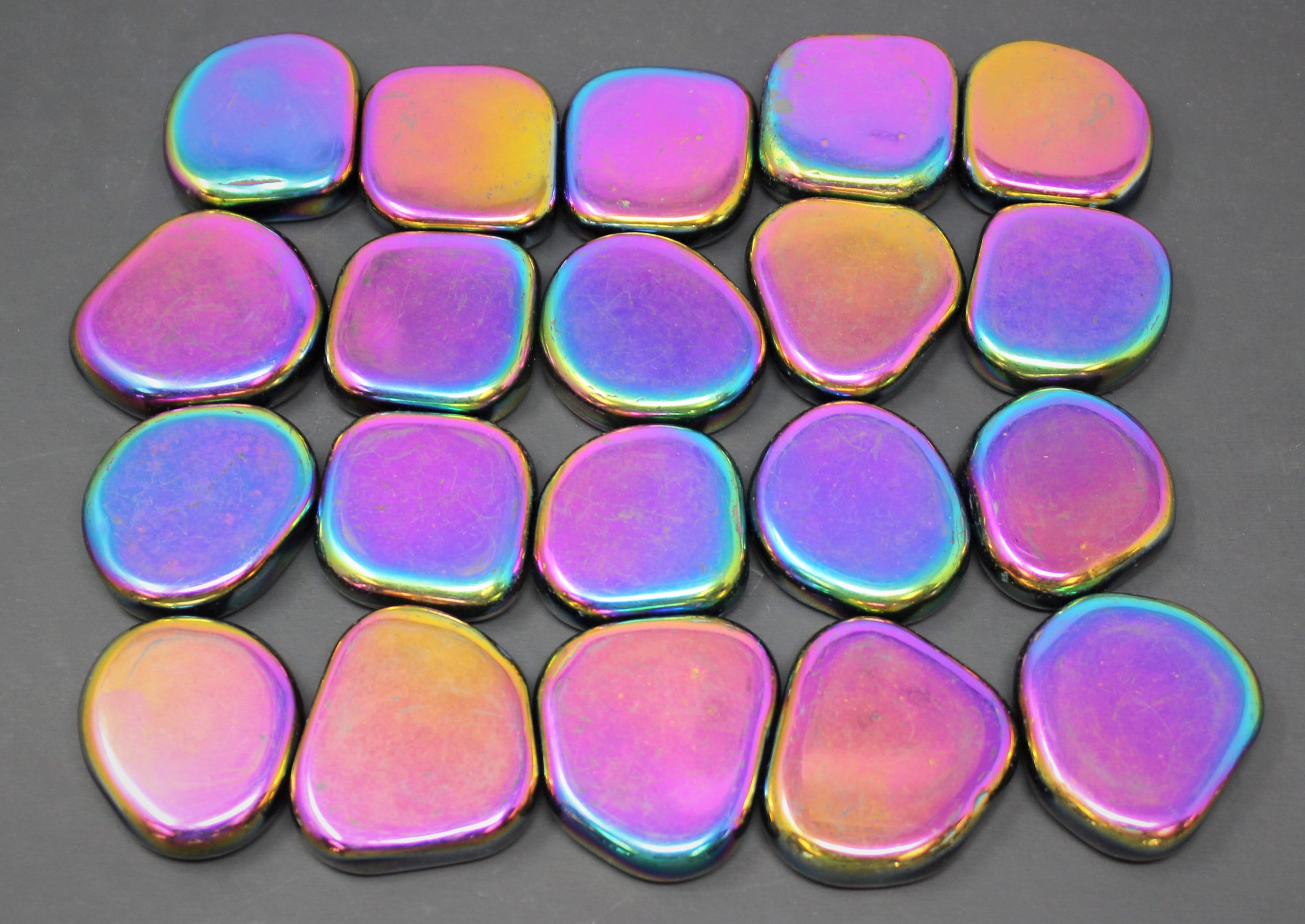LARGE Rainbow Hematite Palm Stones Bulk Wholesale Lots (Large