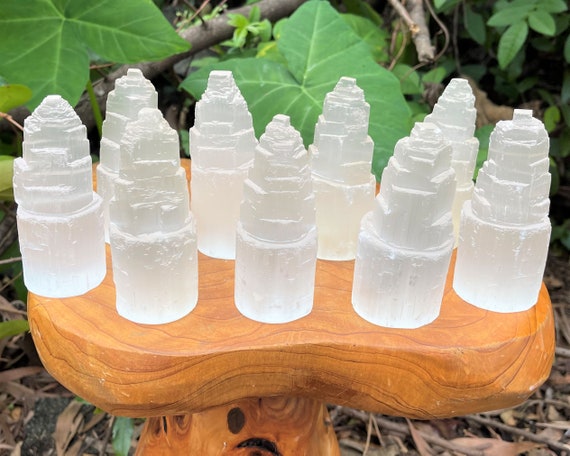 Selenite Tower 4": Choose How Many Pieces (Selenite Iceberg, Crystal Tower, Selenite Point)