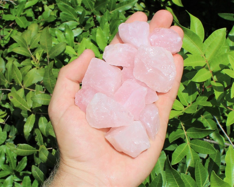 Rose Quartz Rough Natural Stones: Choose How Many Pieces (Raw Rose Quartz, Rough Rose Quartz, Love Stone, Healing Crystal) 