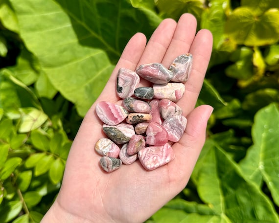 Rhodochrosite Tumbled Stones: Choose How Many Pieces (Premium Quality 'A' Grade)