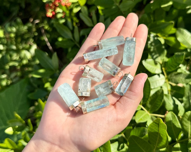 Aquamarine Sterling Silver Pendant