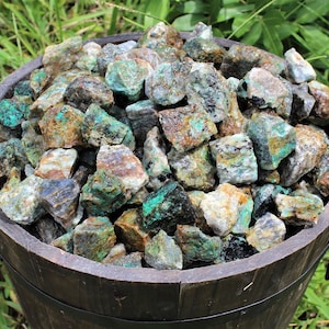 Chrysocolla Raw Natural Stones:Choose Ounces or lb Bulk Wholesale Lots (Premium Quality 'A' Grade Chrysocolla Crystals)