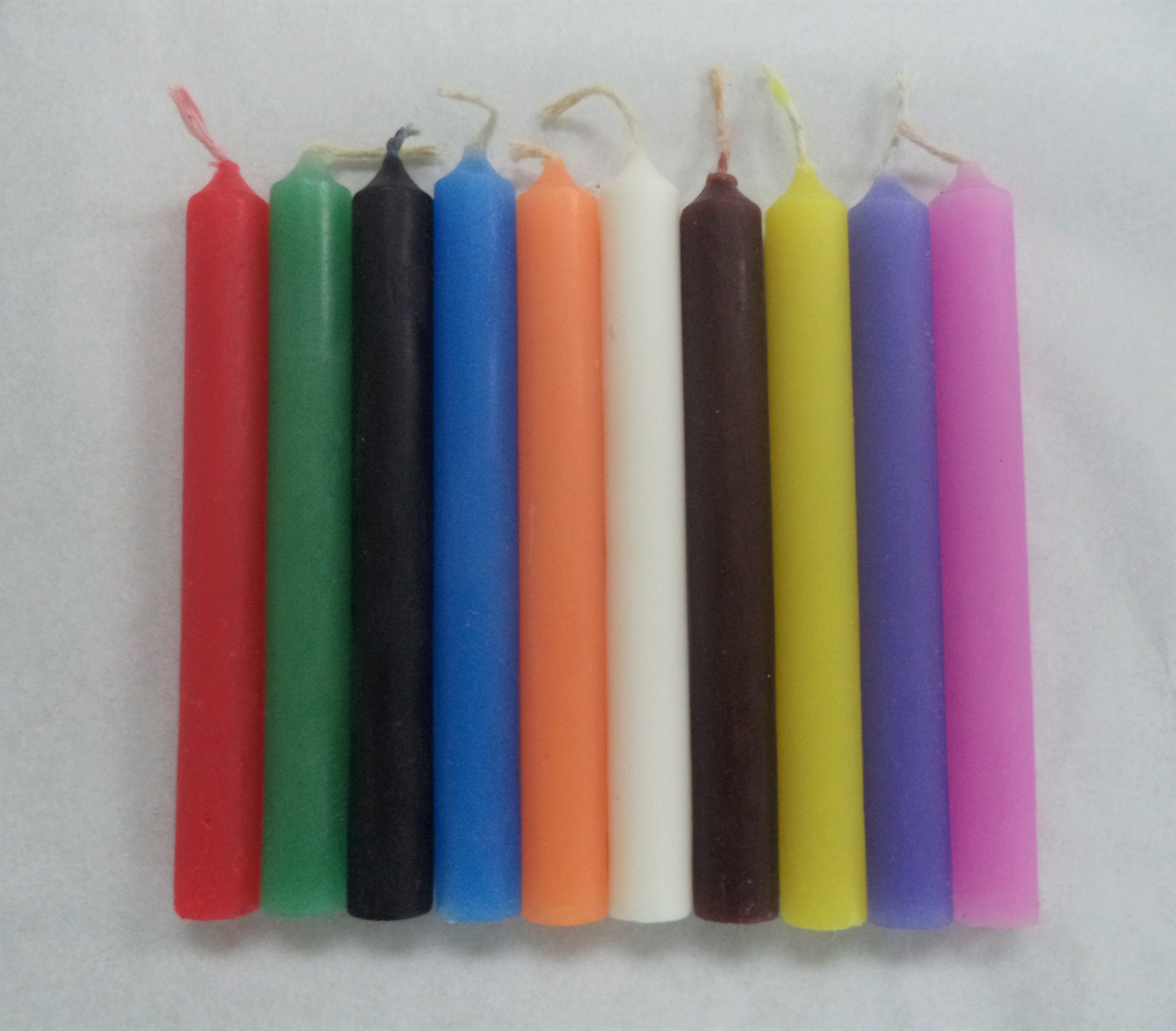 4 Chime Candles Set 20 Assorted Colors (Spell Candles, Mini Candles