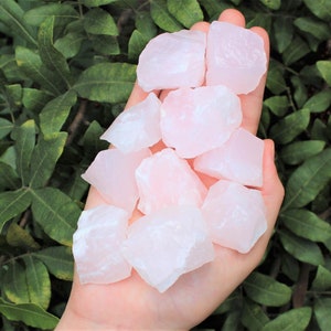 Pink Calcite Natural Rough Premium Grade Stones: Choose How Many Pieces (Premium Quality 'A' Grade)