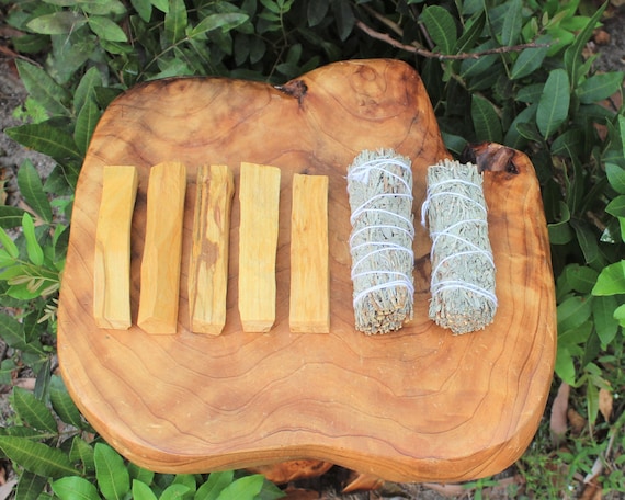 Blue Sage + Palo Santo Bundle: 5 Palo Santo Wood & 2 Blue Sage Smudge Sticks, Cleansing Negativity Removal (7 Stick SAMPLER, Incense)
