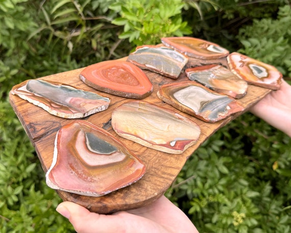 LARGE Polychrome Jasper Slabs - Choose Size ('AAA' Grade Display Specimen Quality, Desert Jasper Slab, Polychrome Jasper Slice)