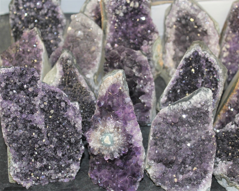 Amethyst Cut Base Clusters, CLEARANCE Quality Crystal Quartz Geodes B Grade, Crazy Cheap: Choose Size Amethyst Free Standing Crystals image 5