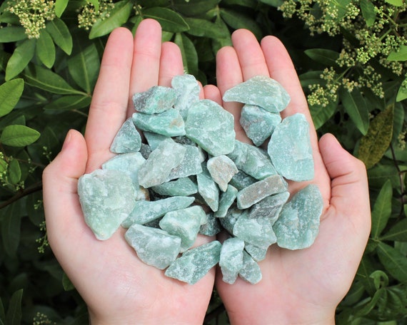 Green Aventurine Rough Natural Chips, 0.5 - 1.25": Choose Ounces or lb Wholesale Bulk Lots ('A' Grade Raw Green Aventurine Chips)