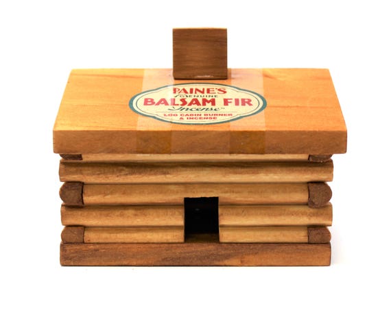 Paine's LOG CABIN BURNER, Large: Smoking Chimney! + 10 Balsam Fir Logs!