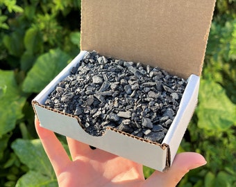 Black Tourmaline Sand 1/2 lb Box Lot - Fine Crushed Black Tourmaline Crystal Chips (Tiny Natural Black Tourmaline)