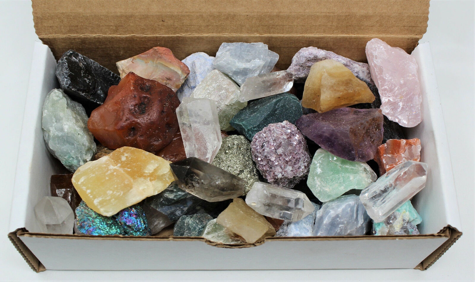 Crafters Collection Mixed Crystals Bulk Gemstones, Natural Raw