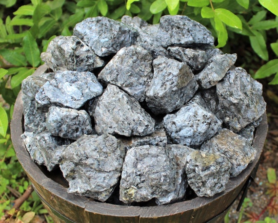 LARGE Larvikite Rough Natural Stones: Choose Ounces or lb Bulk Wholesale Lots (Premium Quality 'A' Grade Larvikite Crystals)