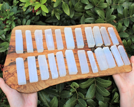 2.5" - 3" Selenite Sticks / Blades: CHOOSE HOW MANY 1 - 100 Pieces! (Mini Selenite Logs Crystal Sticks Wand Blade)