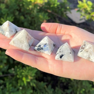 Rainbow Moonstone Crystal Pyramid