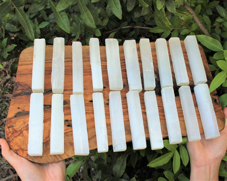 2.5-Inch Natural Selenite Sticks – Crystal Wand Blades – Wholesale Bulk Lot