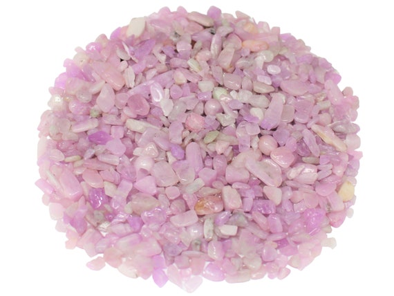 Kunzite Semi Tumbled Gemstone Mini Chips 6 - 8 mm: Choose Ounces or lb Loose Wholesale Bulk Lots ('AAA' Grade, Kunzite Chips)