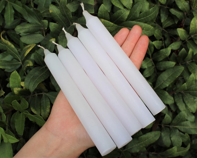 White Taper Candles, LARGE 6 Candles: Choose How Many Bulk Wholesale Lots image 3