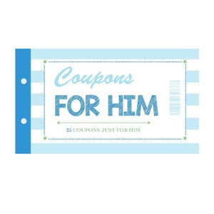 Coupons for Him 25 High Quality Color Coupons image 1