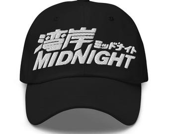 Midnight JDM Embroidered Dad Hat: Japan Culture Kanji Cap