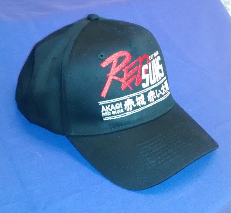 Akagi Redsuns Black Cap Initial D Embroidered Hat - Etsy