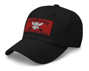 Crystal Lake Tour Guide Embroidered Cap: Friday the 13th Halloween Hat
