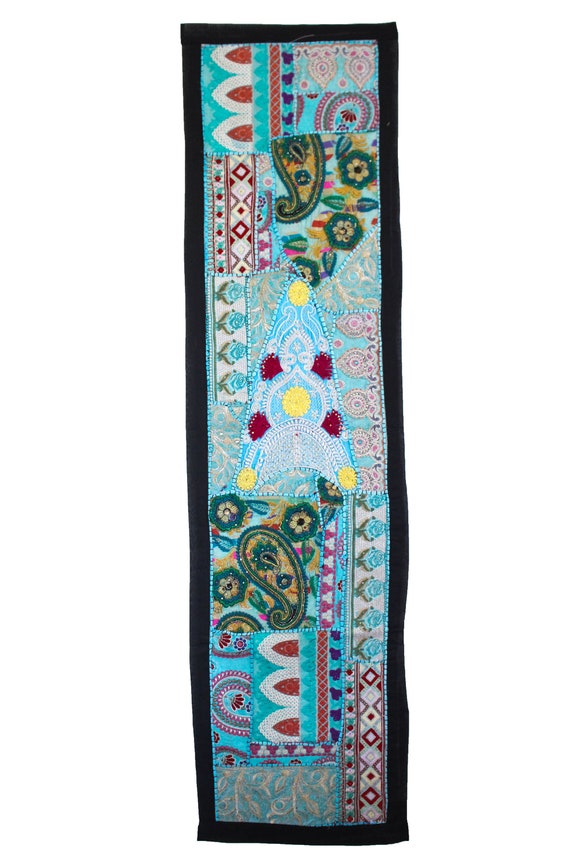 Indian Wall Hanging Handmade Bohemian Tapestry Vintage Decor Art Gypsy Room Original Artwork
