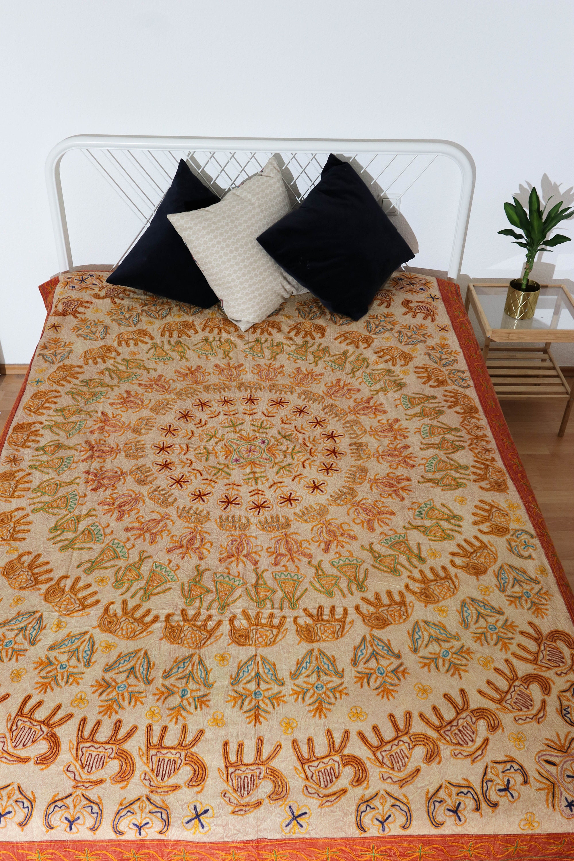 Indian Bed Sheet Bohemian Bedroom Decor Boho Bedding Etsy